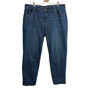 Talbots Flawless Five Pocket Jeans Blue Sz 14 Boyfriend